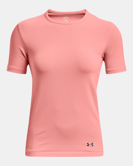 Women's UA RUSH™ Seamless Short Sleeve in Pink image number 4